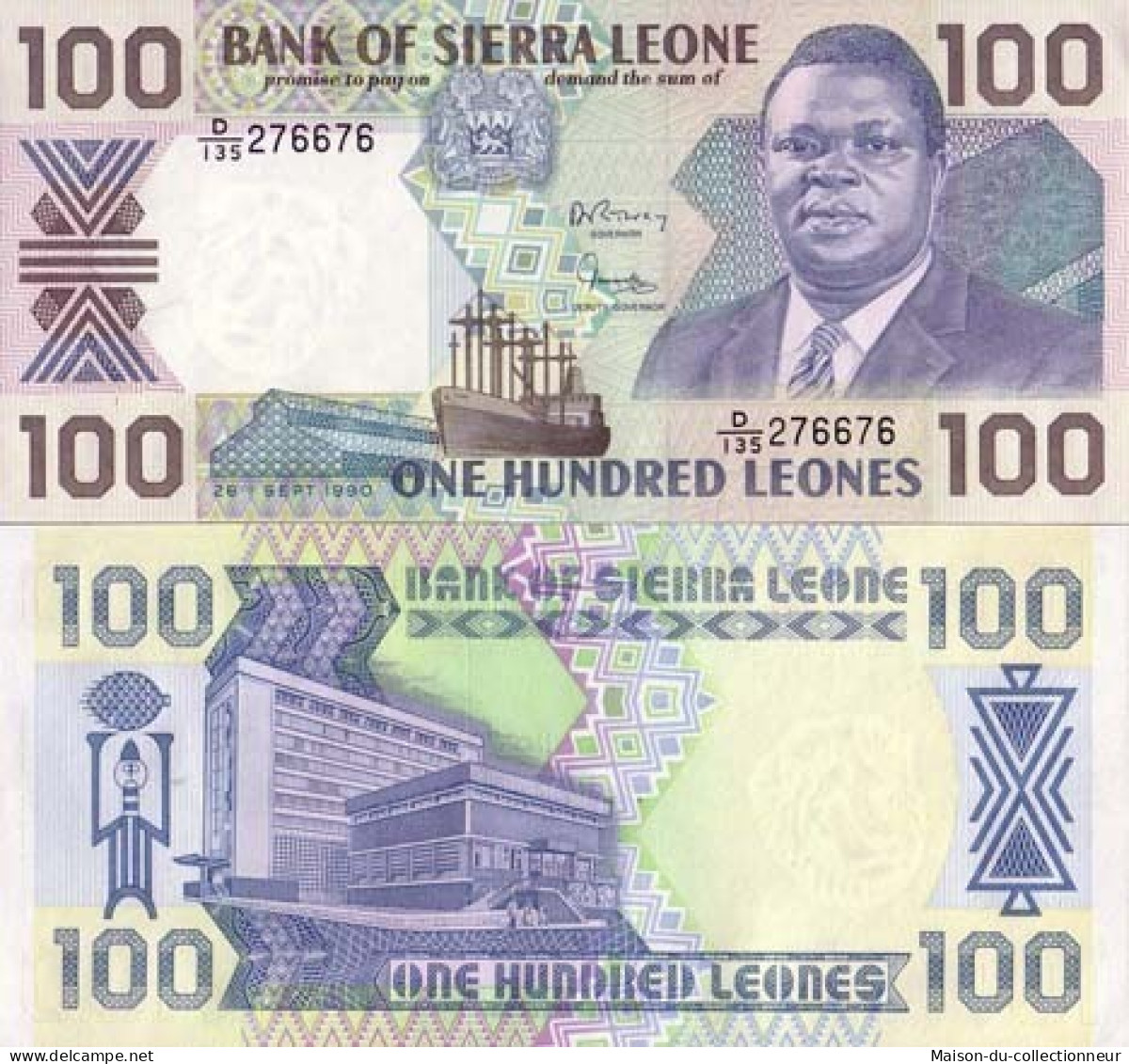 Billet De Banque Sierra Leone Pk N° 18 - 100 Leones - Sierra Leona