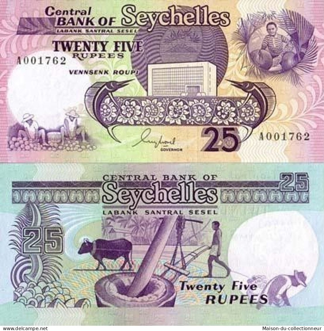 Billet De Collection Seychelles Pk N° 33 - 25 Ruppes - Seychelles