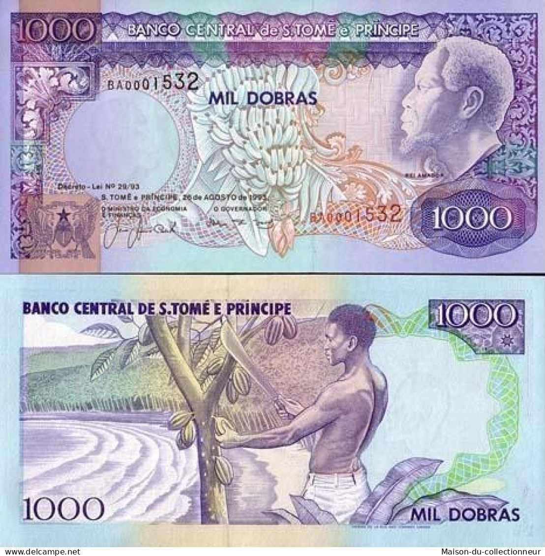 Billet De Collection Saint Thomas & Prince Pk N° 64 - 1000 Dobras - Sao Tomé Et Principe