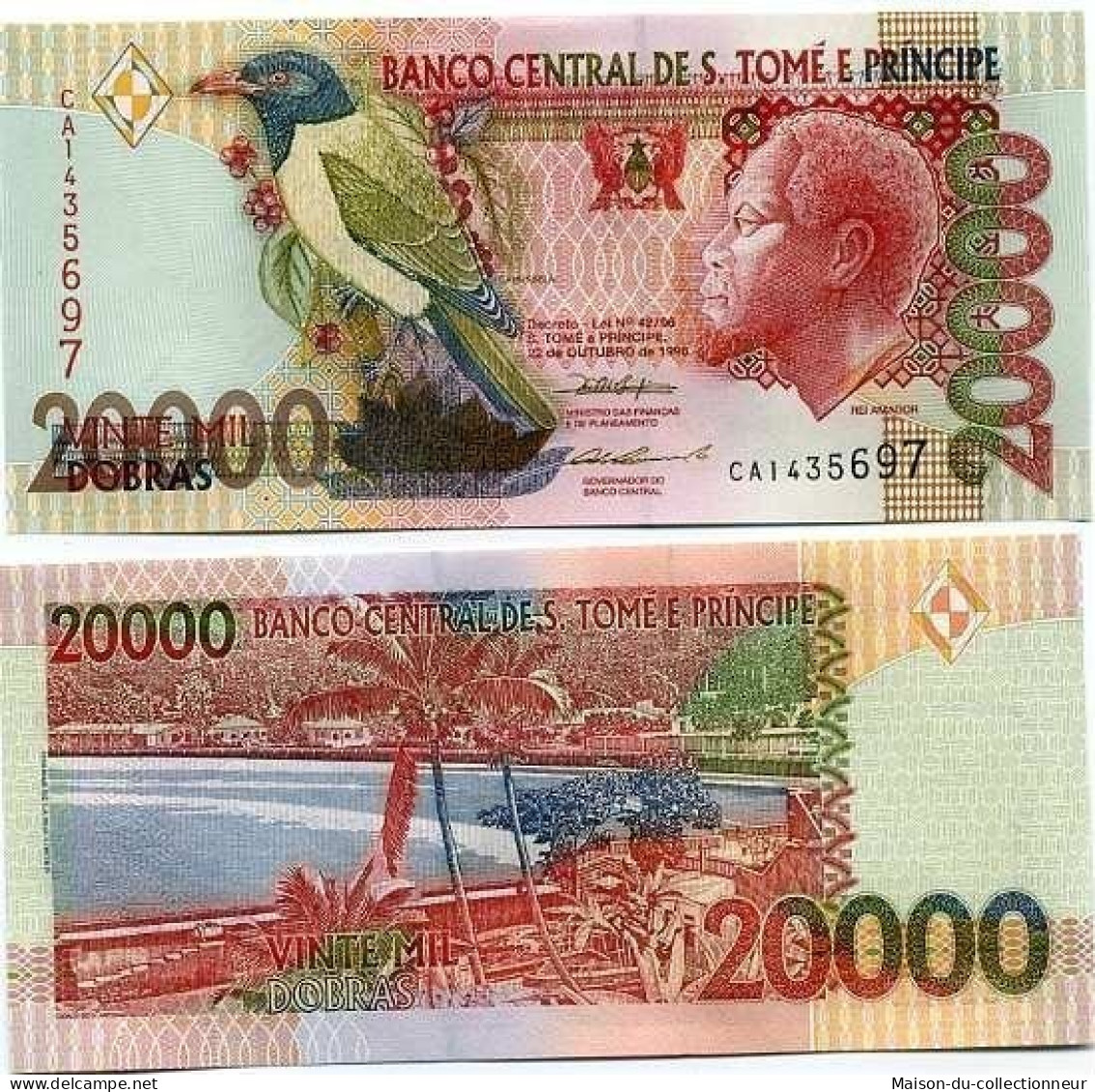 Billet De Collection Saint Thomas & Prince Pk N° 67 - 20000 Dobras - São Tomé U. Príncipe