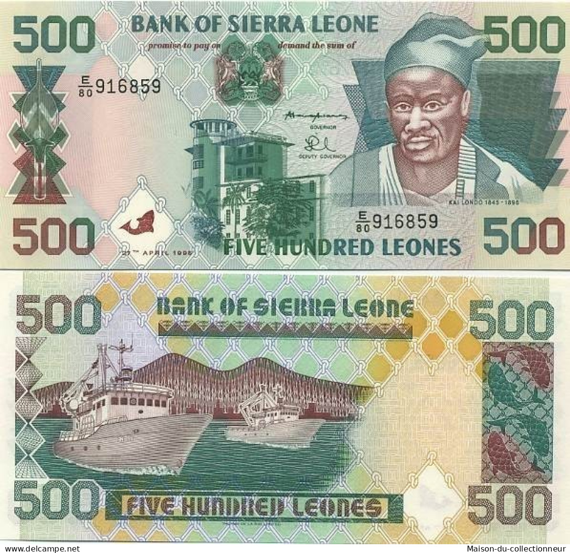 Billets Banque Sierra Leone Pk N° 23 - 500 Leones - Sierra Leone