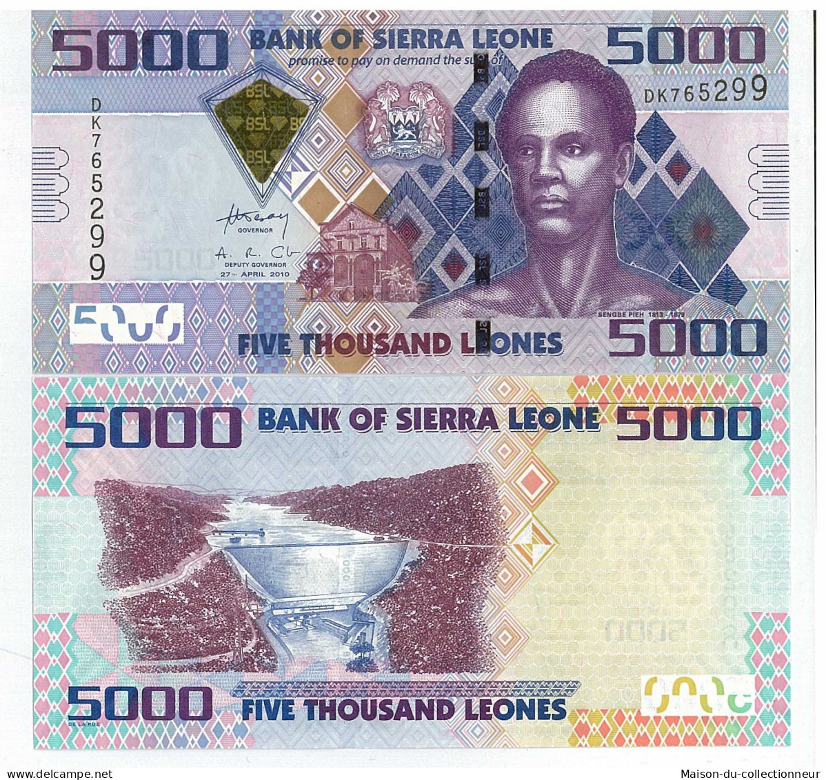 Billets Banque Sierra Leone Pk N° 32 - 5000 Leones - Sierra Leone