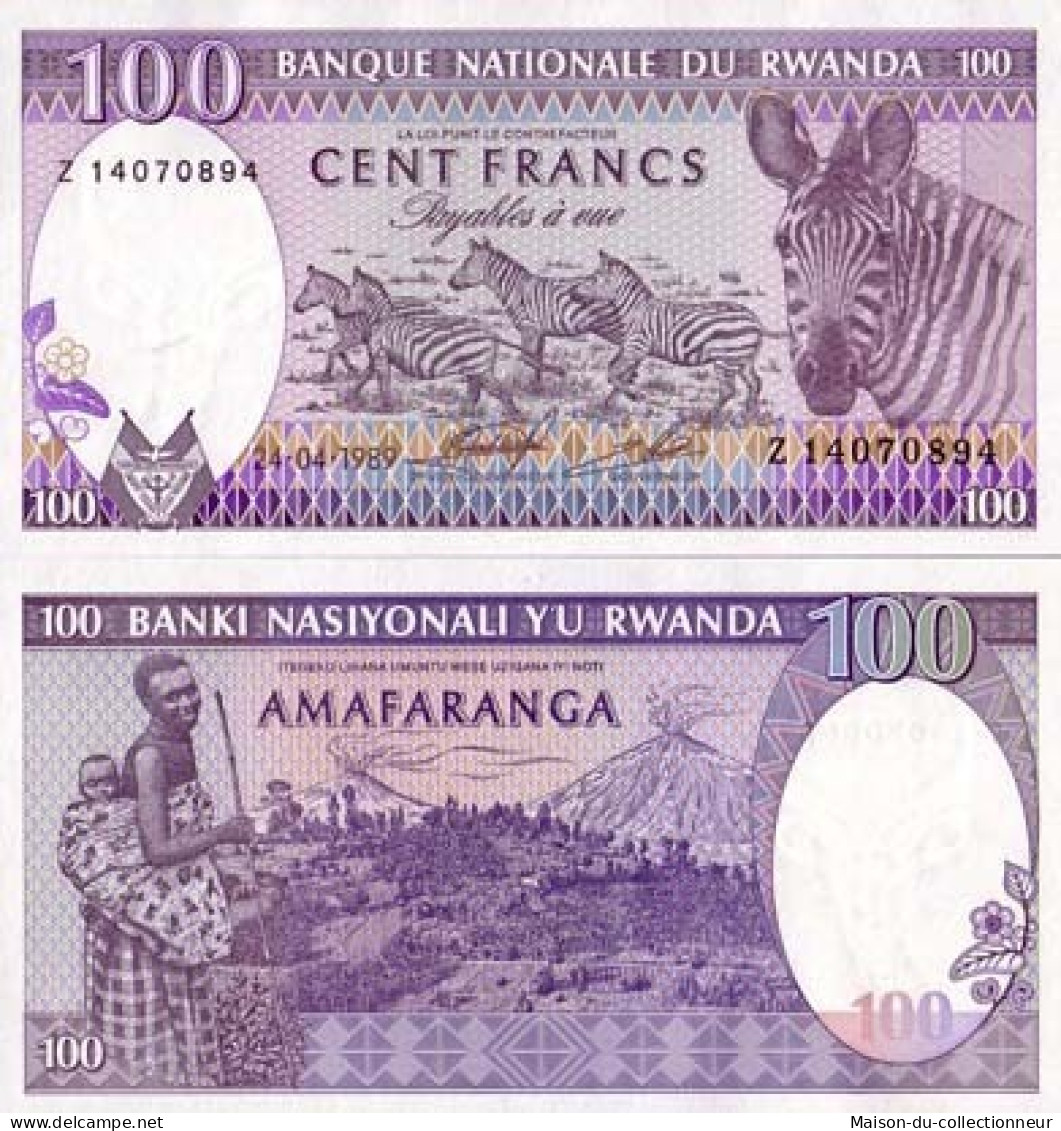 Billet De Collection Rwanda Pk N° 19 - 100 Francs - Ruanda