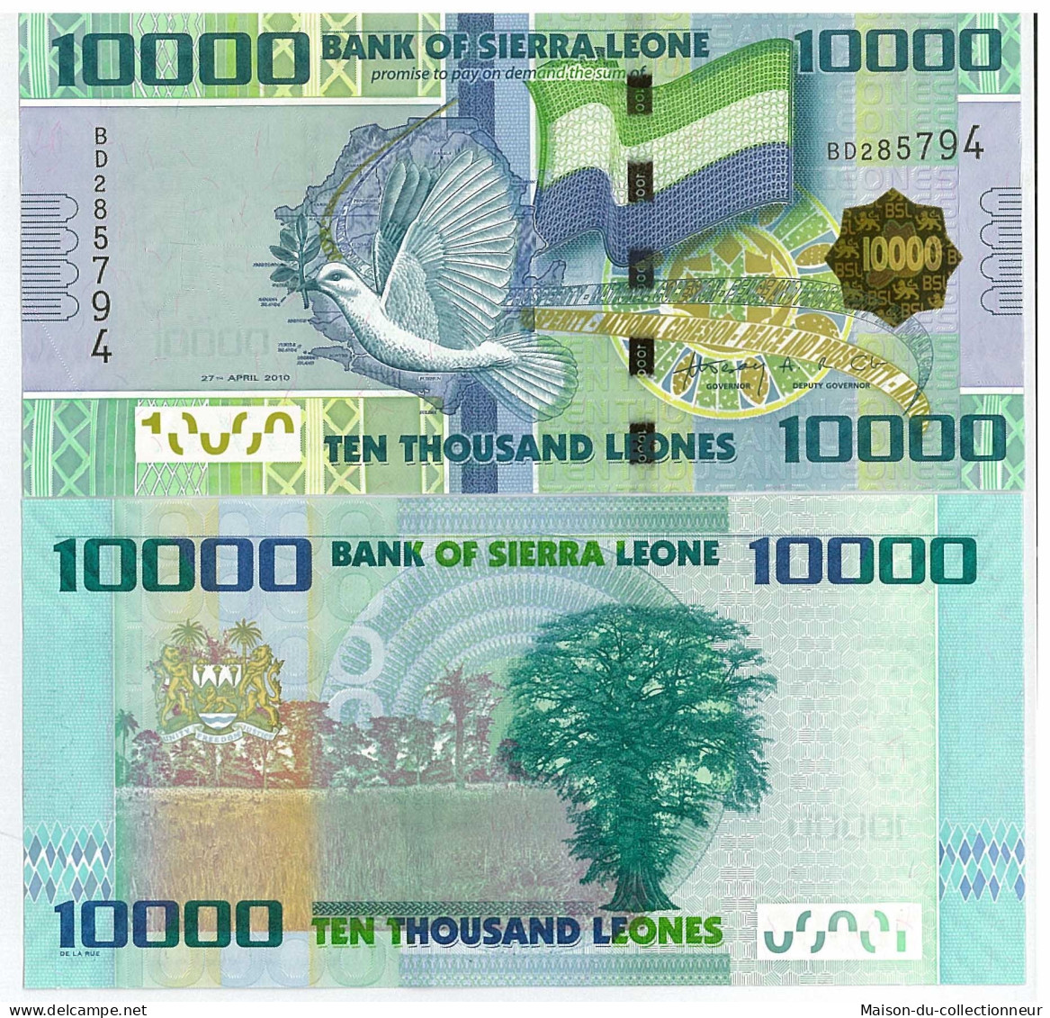 Billets Collection Sierra Leone Pk N° 33 - 10 000 Leones - Sierra Leona