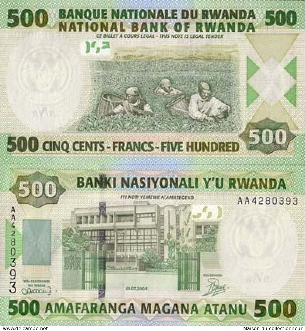 Billet De Banque Rwanda Pk N° 30 - 500 Francs - Rwanda