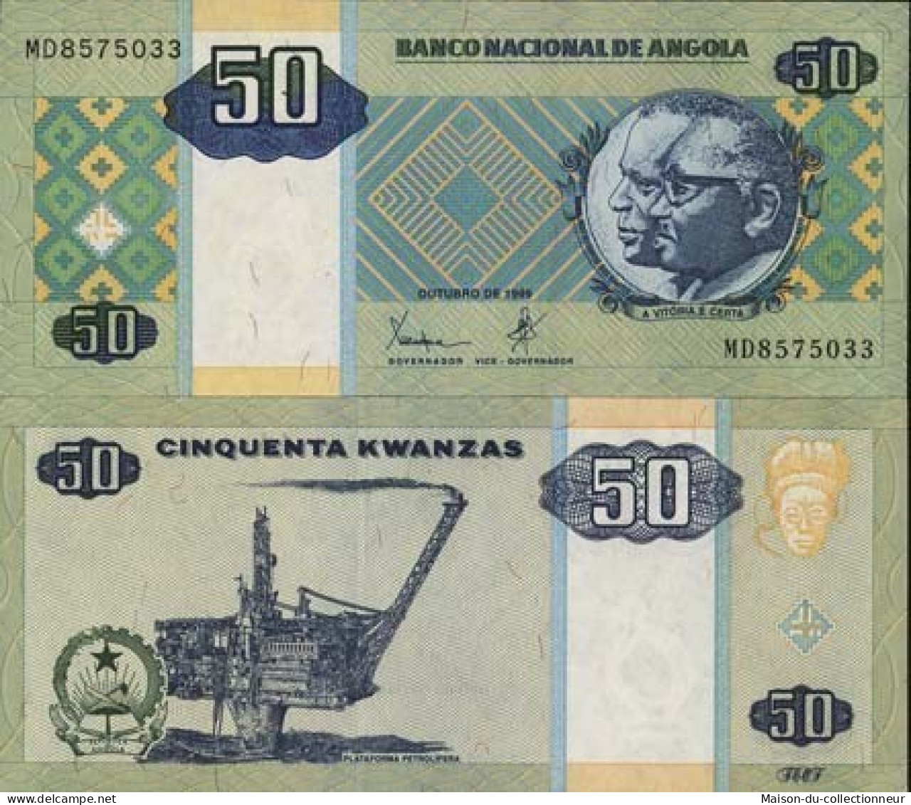 Billet De Banque Angola Pk N° 146 - 50 Kwanzas - Angola