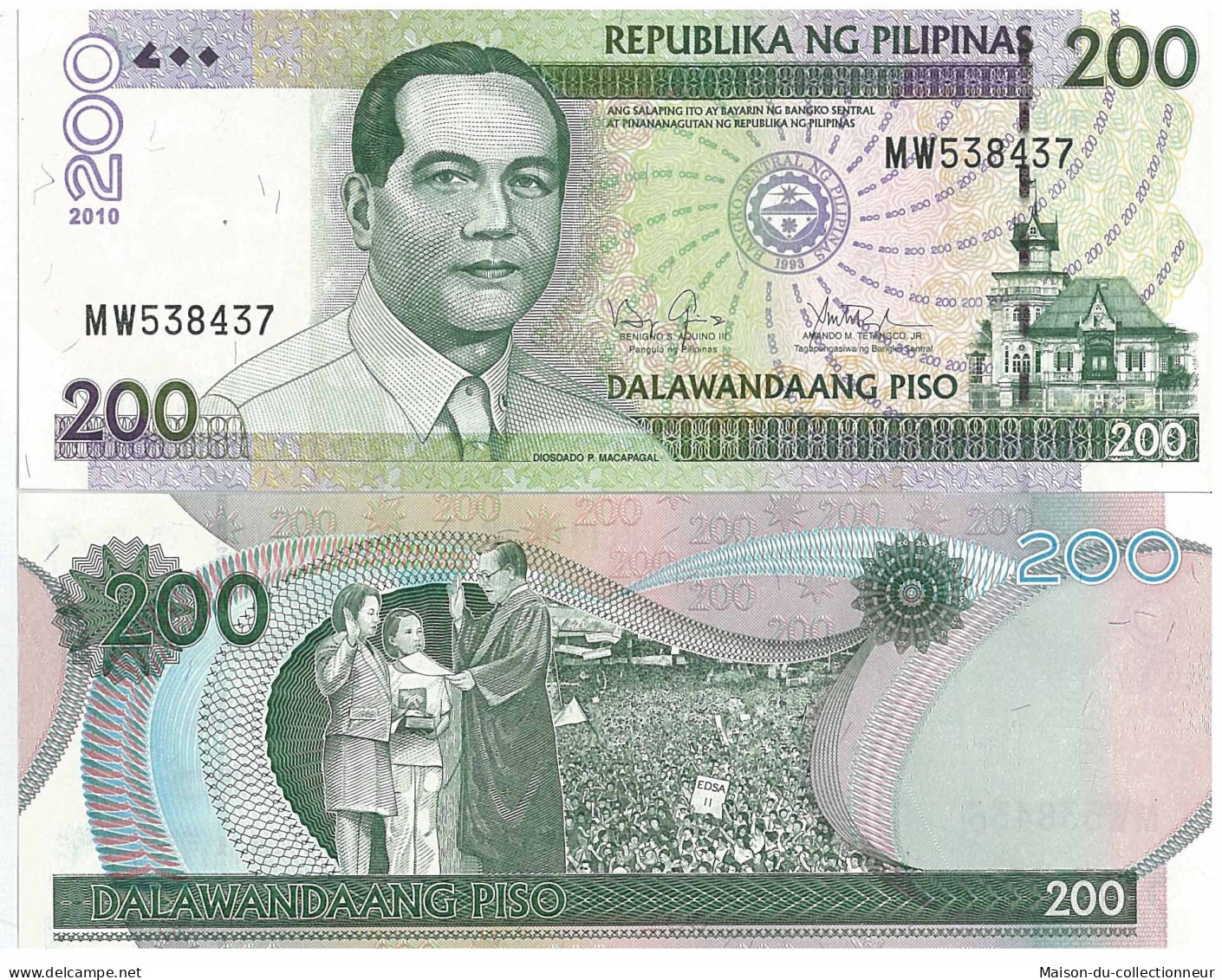 Billet De Banque Philippines Pk N° 195 - 200 Pesos - Philippines