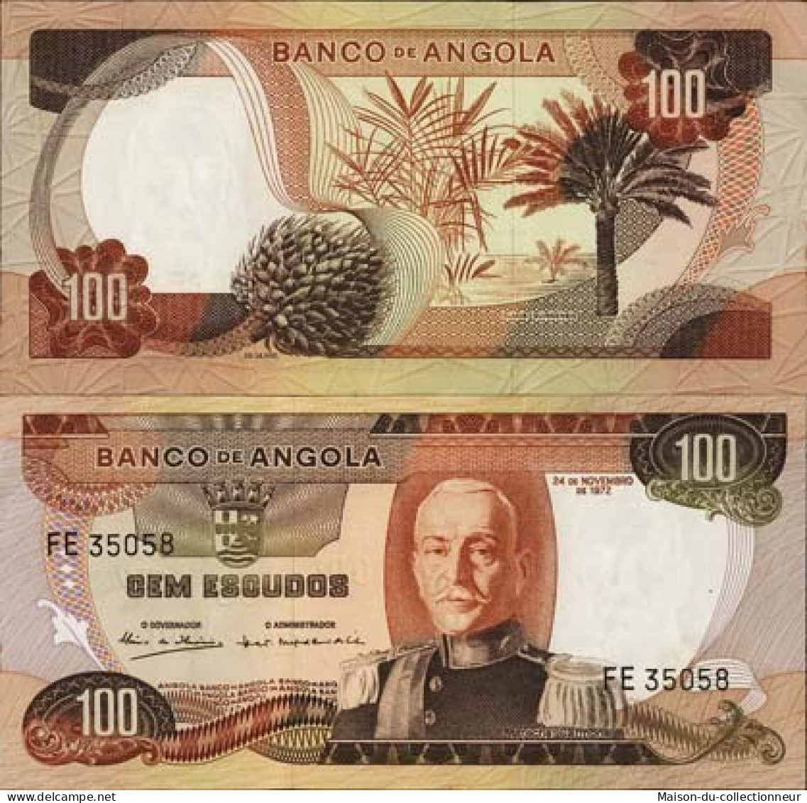 Billet De Collection Angola Pk N° 101 - 100 Escudos - Angola