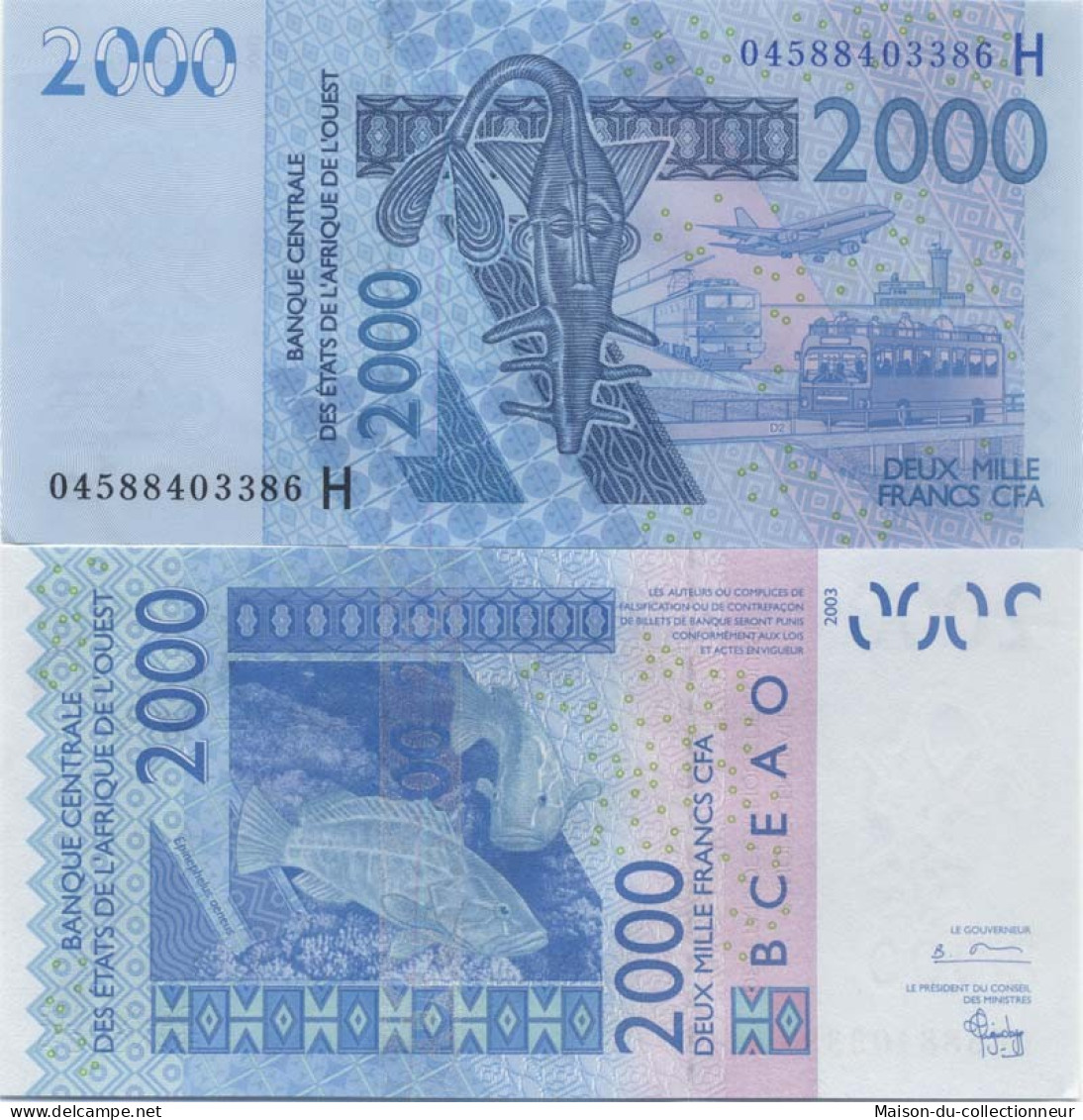 Billet De Banque Afrique De L'ouest Niger Pk N° 616 - 2000 Francs - Niger