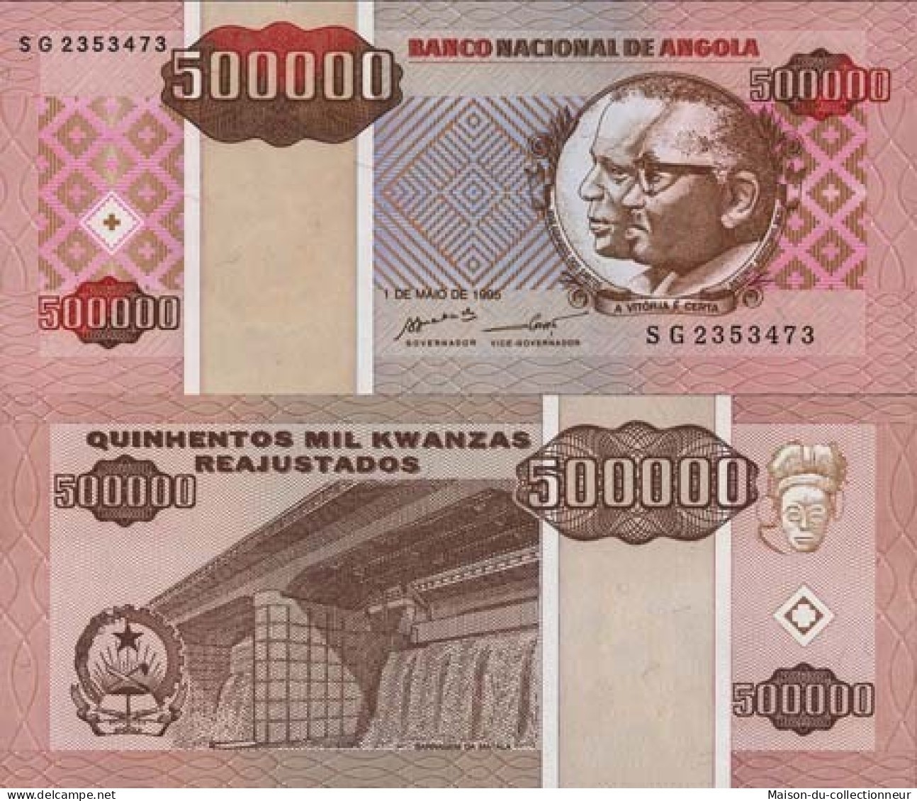 Billets De Banque Angola Pk N° 140 - 500000 Kwanzas - Angola