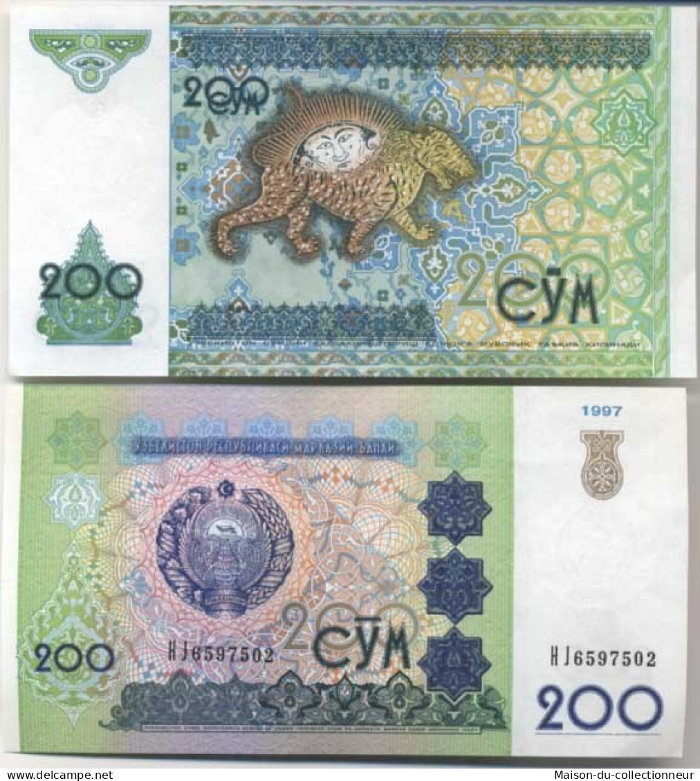 Billets De Banque Ouzbekistan Pk N° 80 - 200 Sum - Ouzbékistan