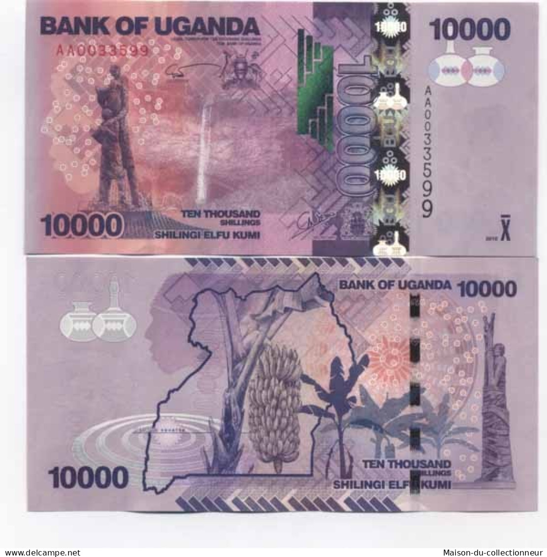 Billets De Banque Ouganda Pk N° 52 - 10000 Shilling - Oeganda