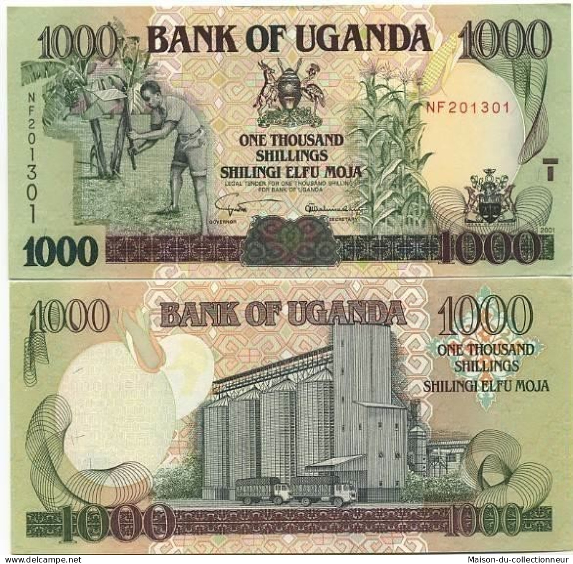 Billet De Collection Ouganda Pk N° 39 - 1000 Shillings - Ouganda
