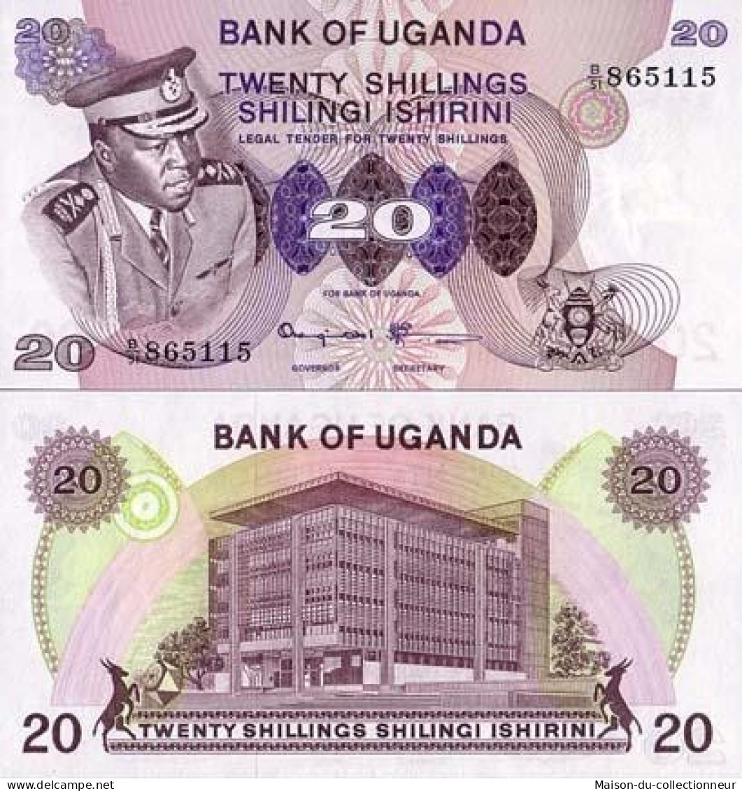 Billet De Collection Ouganda Pk N° 7 - 20 Shillings - Uganda