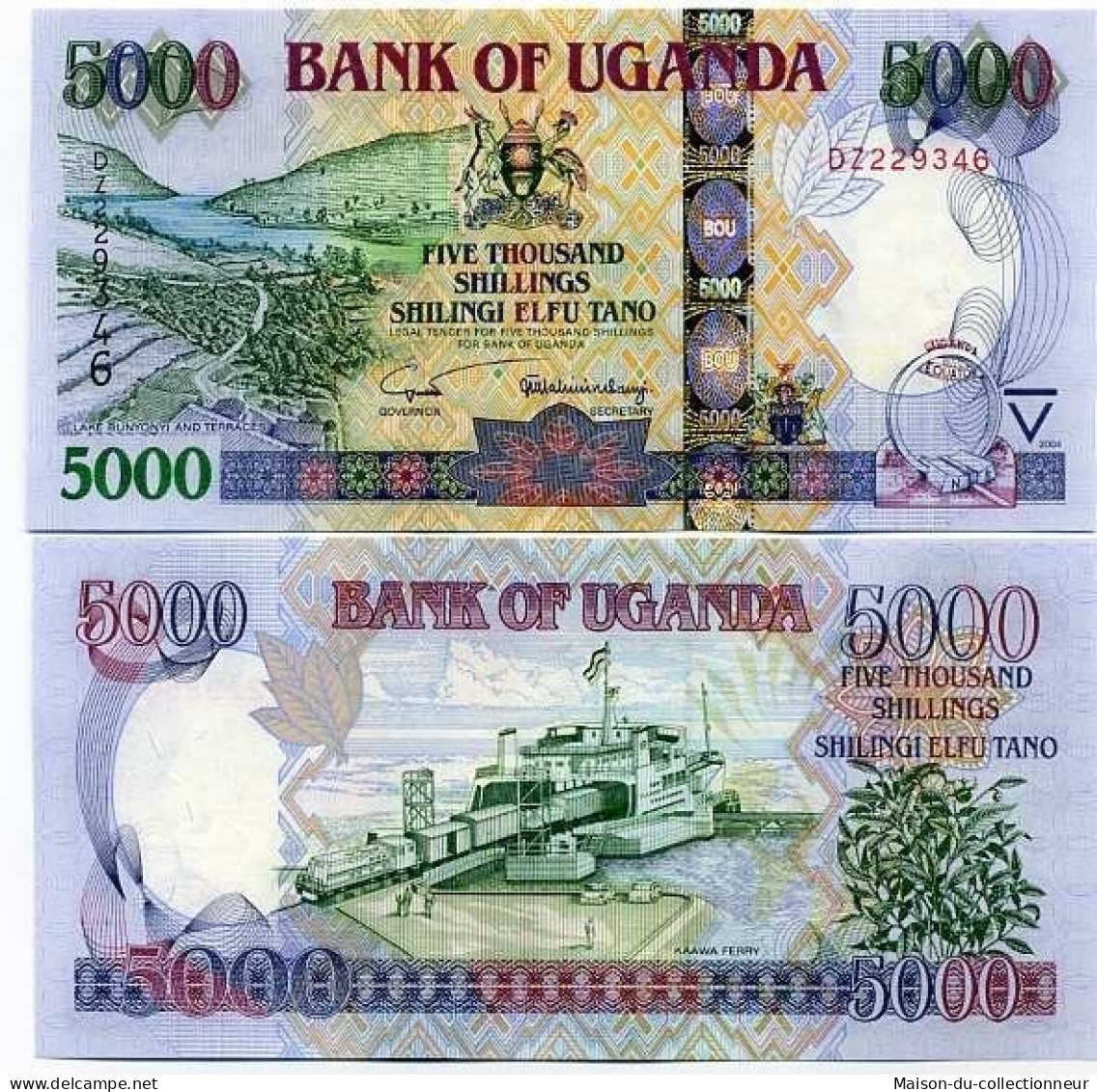 Billets De Banque Ouganda Pk N° 44 - 5000 Shillings - Ouganda