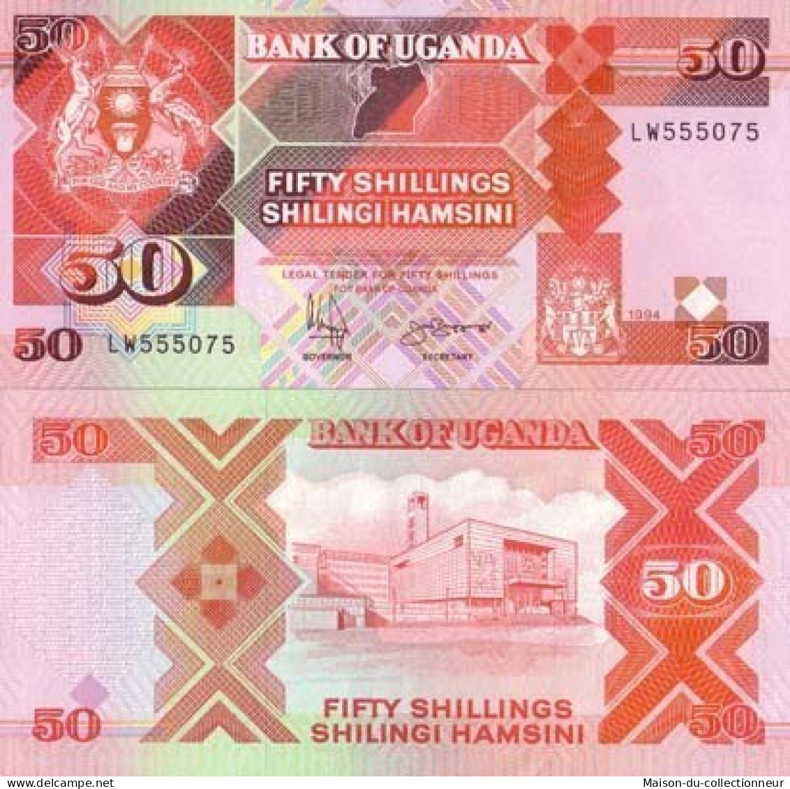 Billets Banque Ouganda Pk N° 30 - 50 Shillings - Ouganda