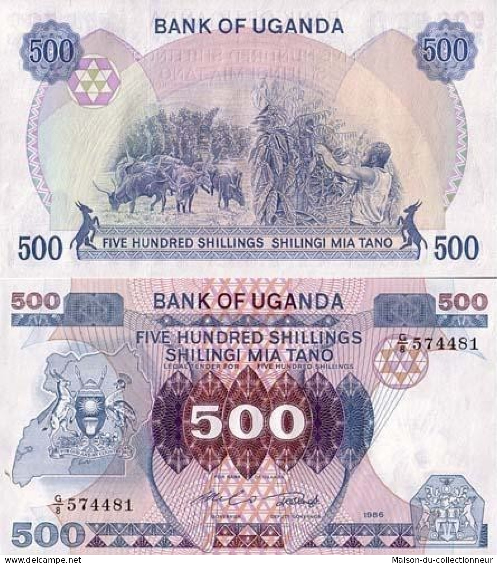 Billet De Banque Ouganda Pk N° 25 - 500 Shilling - Oeganda