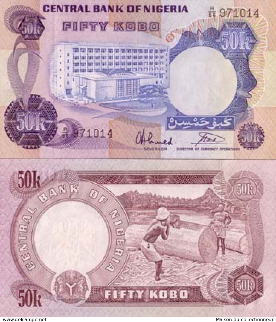 Billet De Banque Nigeria Pk N° 14 - 50 Kobo - Nigeria