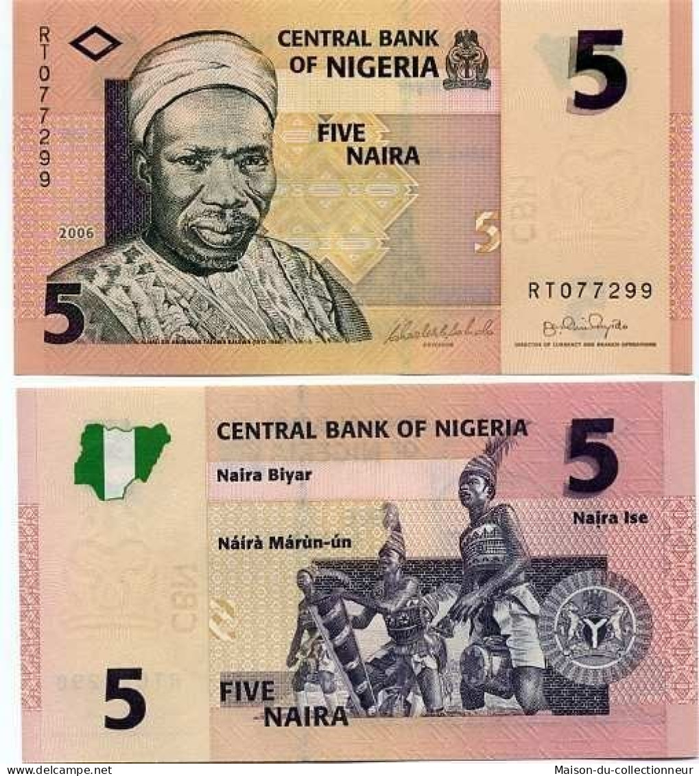 Billet De Collection Nigeria Pk N° 32 - 5 Naira - Nigeria