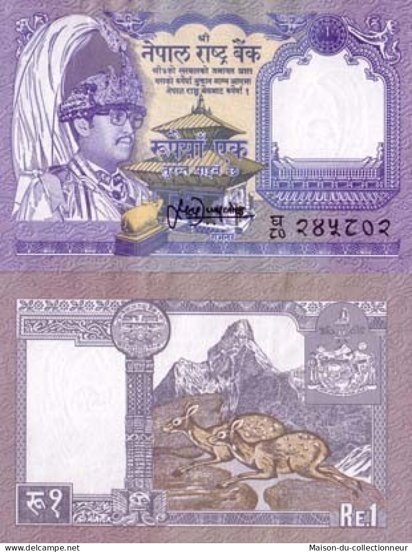 Billets Collection Nepal Pk N° 37 - 1 Rupee - Népal