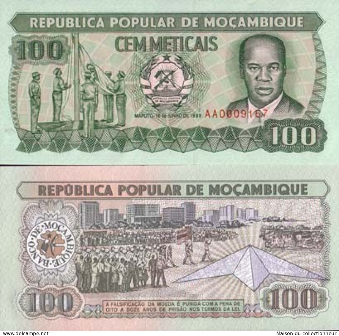 Billets Banque Mozambique Pk N° 130 - 100 Escudos - Mozambique