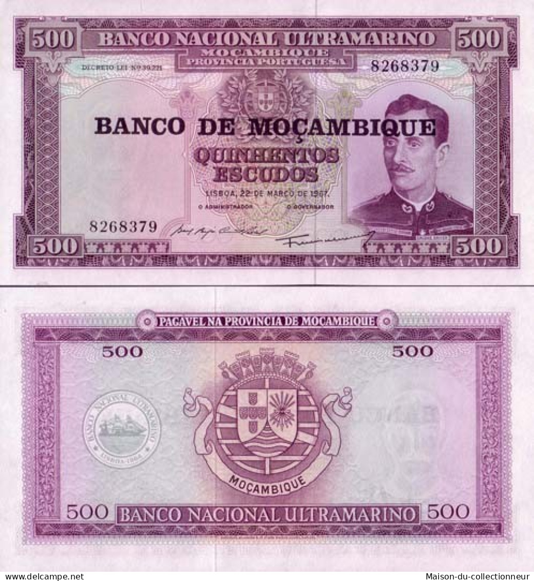 Billet De Banque Mozambique Pk N° 118 - 500 Escudos - Moçambique