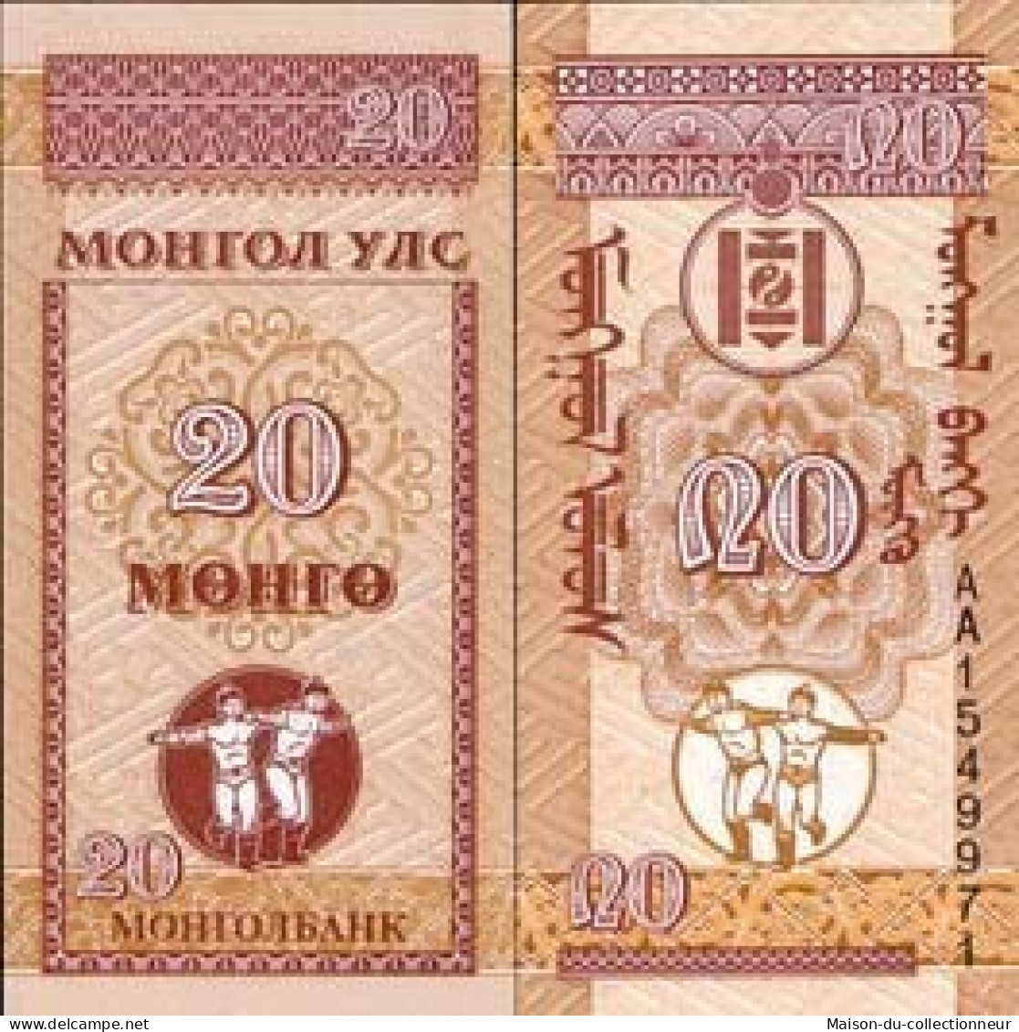 Billets Collection Mongolie Pk N° 50 - 20 Mongo - Mongolia