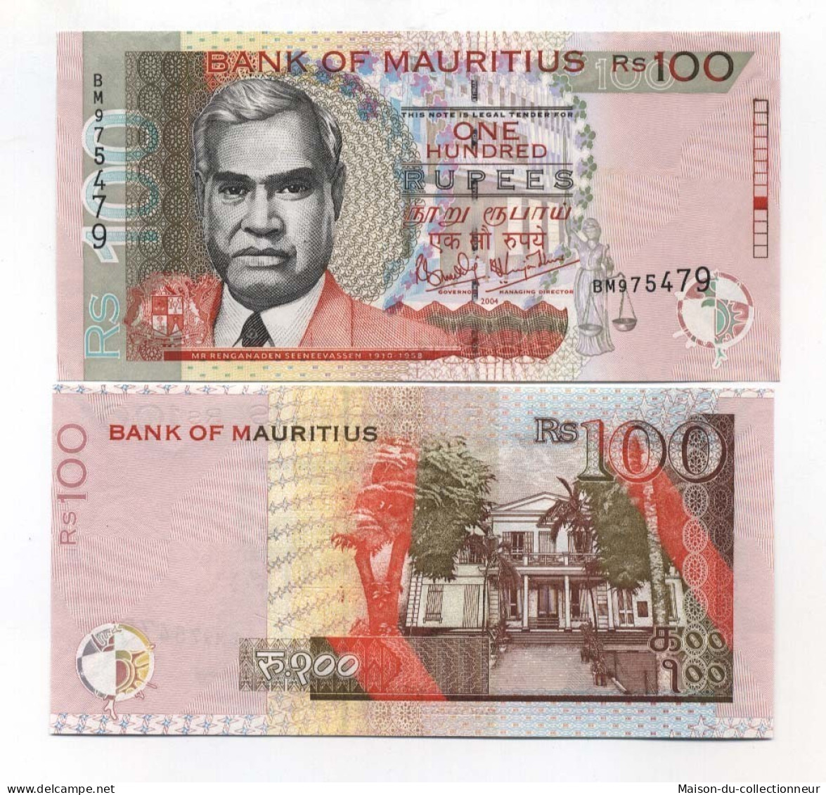 Billet De Banque Maurice Pk N° 56 - 100 Ruppees - Mauritius