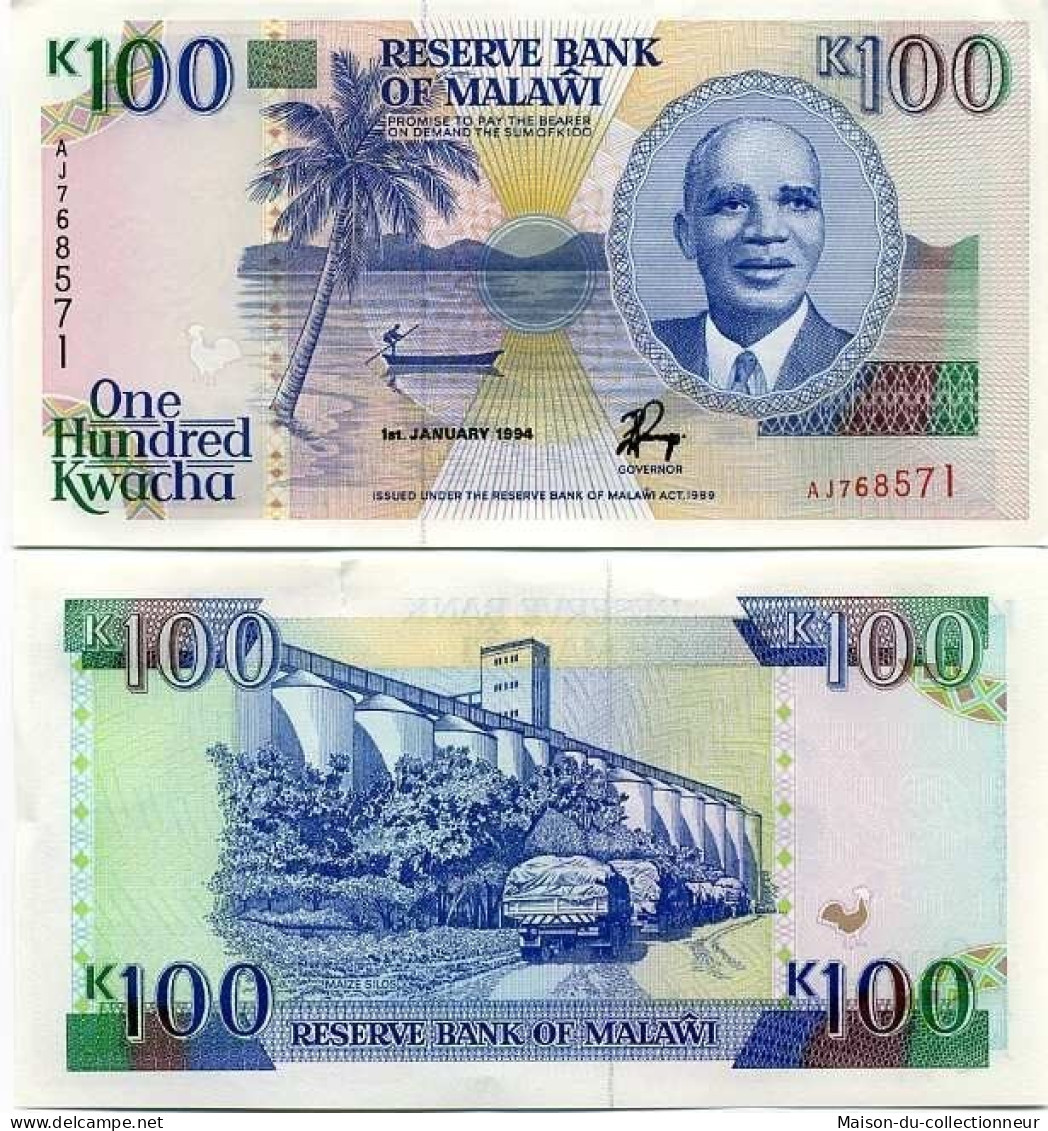 Billets De Banque Malawi Pk N° 29 - 100 Kwacha - Malawi