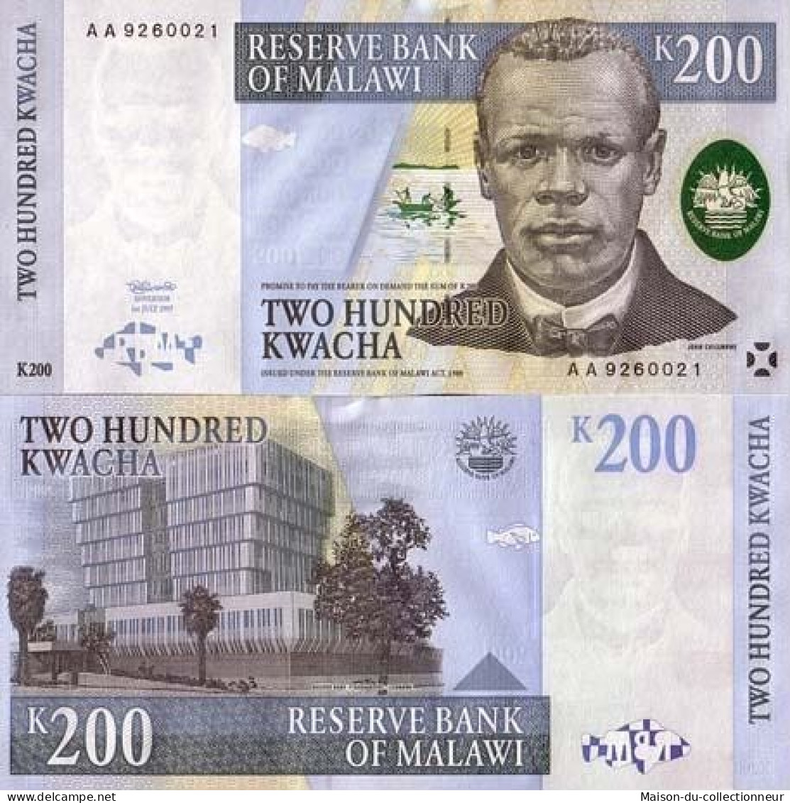 Billet De Collection Malawi Pk N° 41 - 200 Kwacha - Malawi