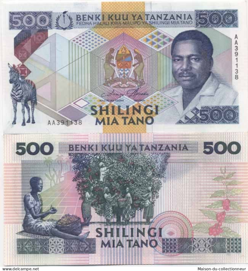 Billet De Collection Tanzanie Pk N° 21 - 500 Shilings - Tanzanie