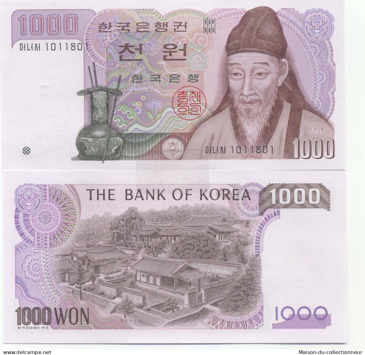 Billets Collection Coree Sud Pk N° 47 - 1000 Jeon - Korea, Zuid