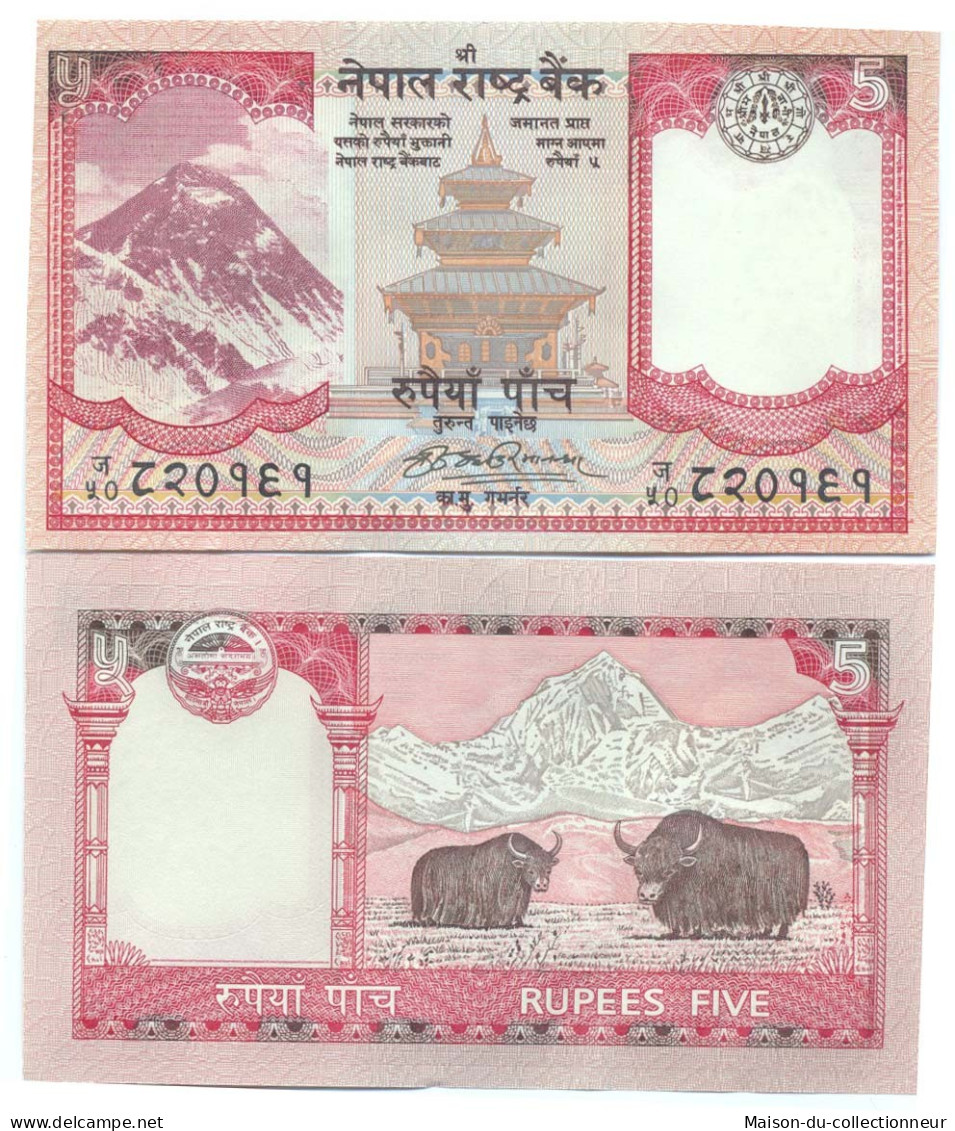 Billets Collection Nepal Pk N° 69 - 5 Rupees - Nepal