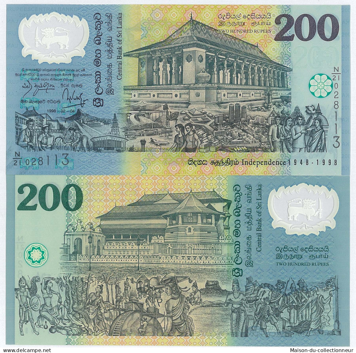 Billets De Banque Sri Lanka Pk N° 114 - 200 Ruppees - Sri Lanka