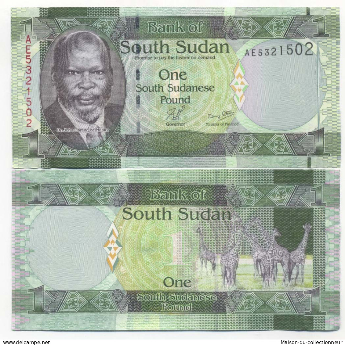 Billet De Collection Soudan Du Sud Pk N° 5 - 1 Pound - South Sudan