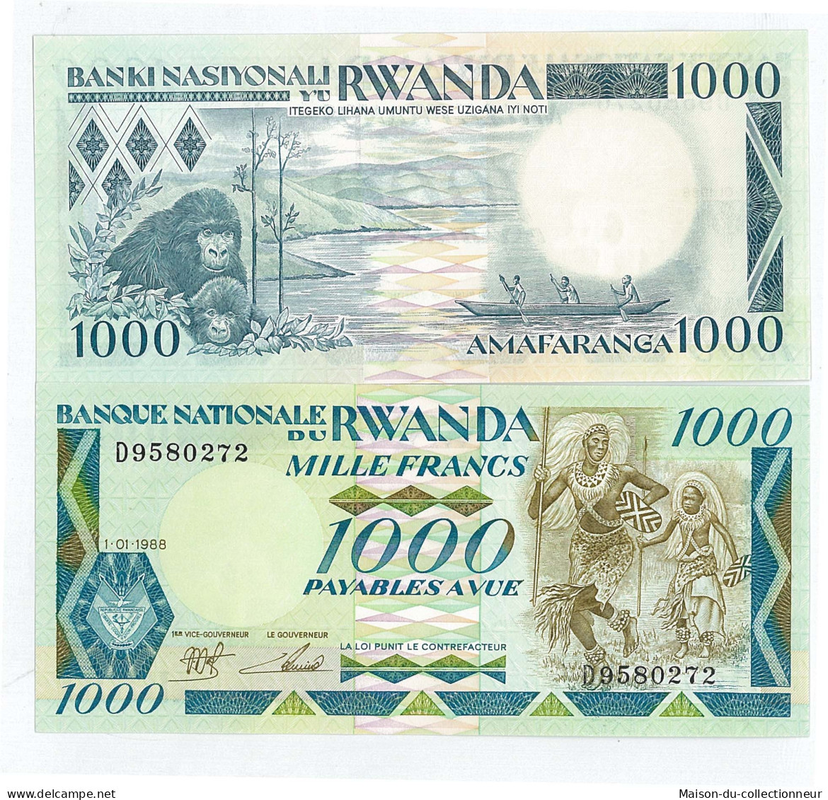 Billet De Collection Rwanda Pk N° 22 - 5000 Francs - Ruanda