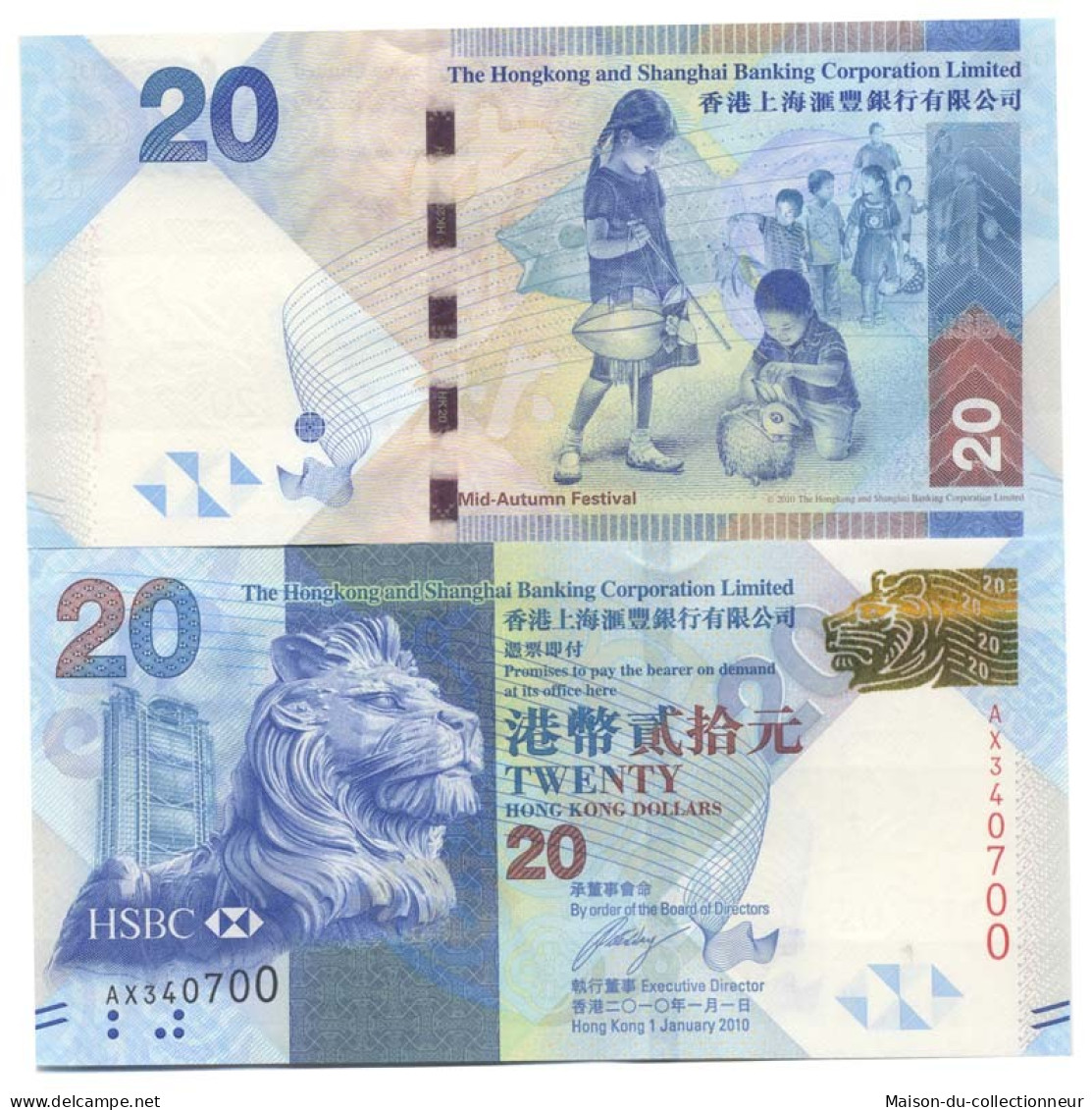 Billets Collection Hong Kong Pk N° 297NEW 20 - 20 Dollars - Hong Kong