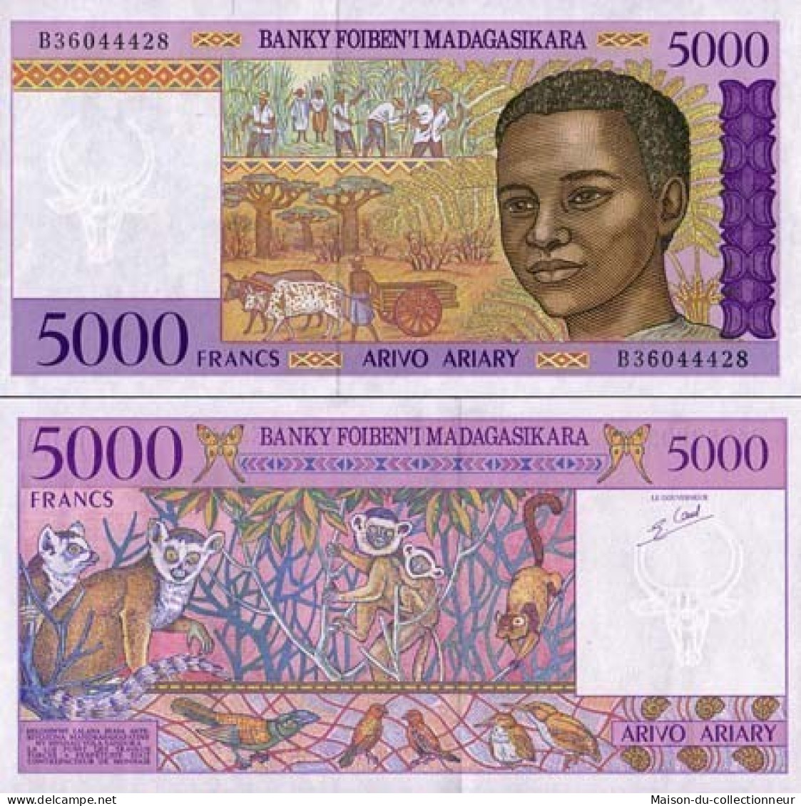 Billets De Banque Madagascar Pk N° 78 - 5000 Francs - Madagascar