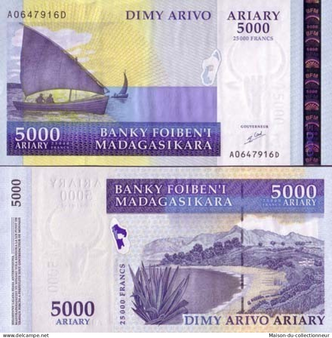 Billets De Banque MADAGASCAR Pk N° 84 - 5000 ARYARY - Madagaskar