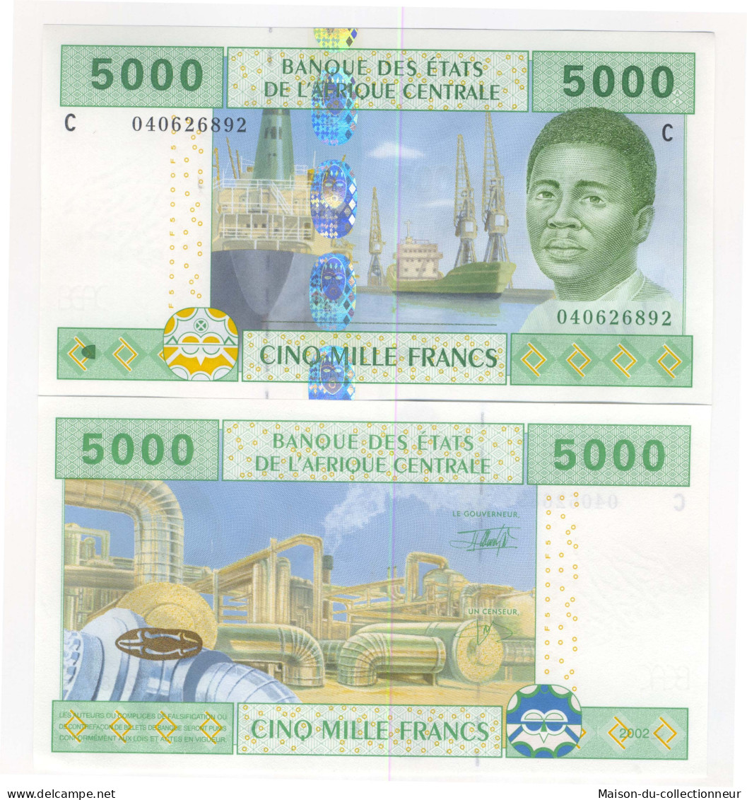 Billets De Banque Afrique Centrale Tchad Pk N° 609 - 5000 Francs - Tsjaad