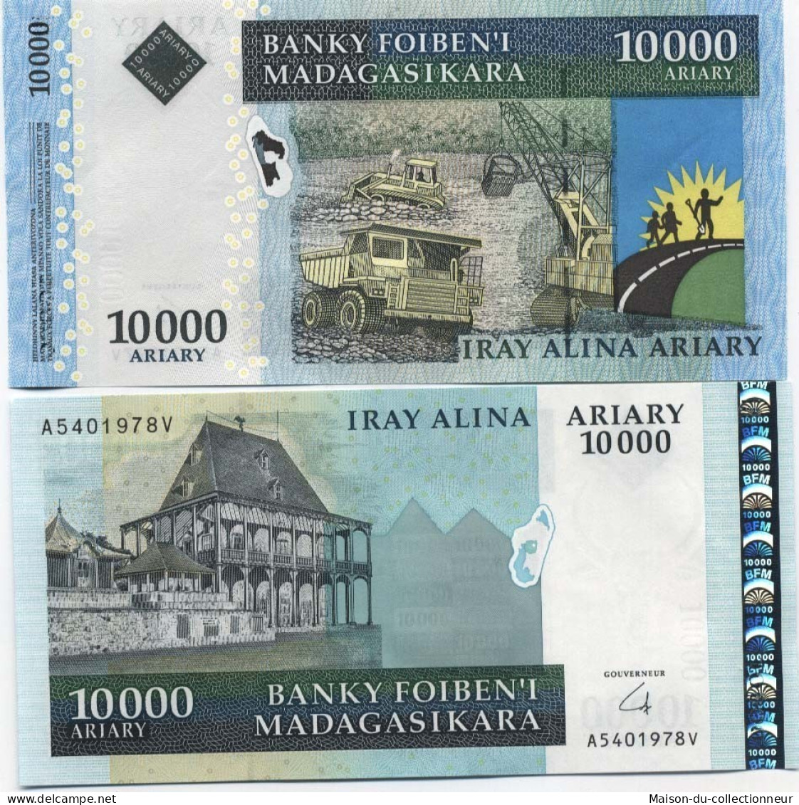 Billets Collection Madagascar Pk N° 92 - 10000 Francs - Madagaskar