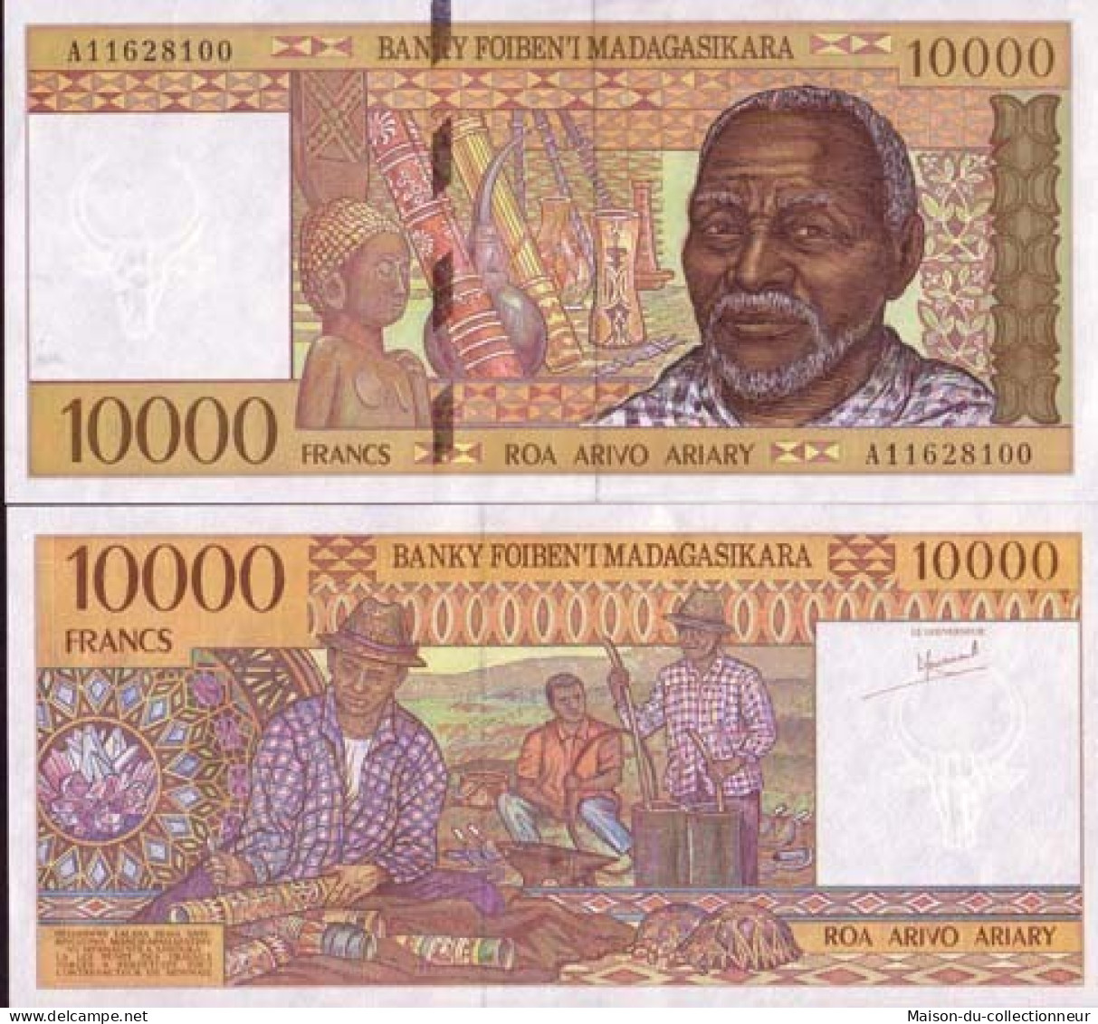 Billets De Banque Madagascar Pk N° 79 - 10000 Francs - Madagaskar