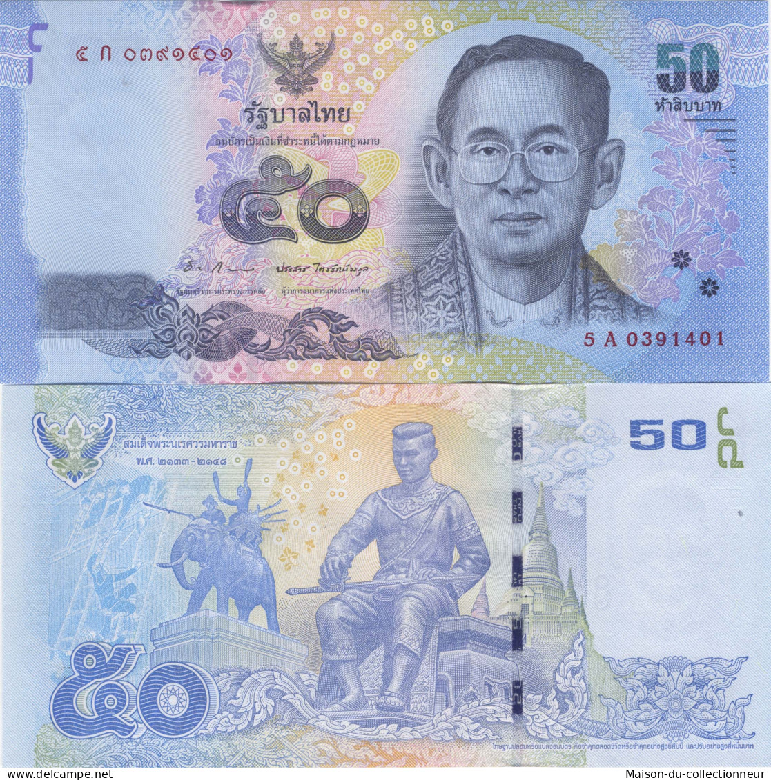 Billets De Banque Thailande Pk N° 119 - 50 Baht - Tailandia