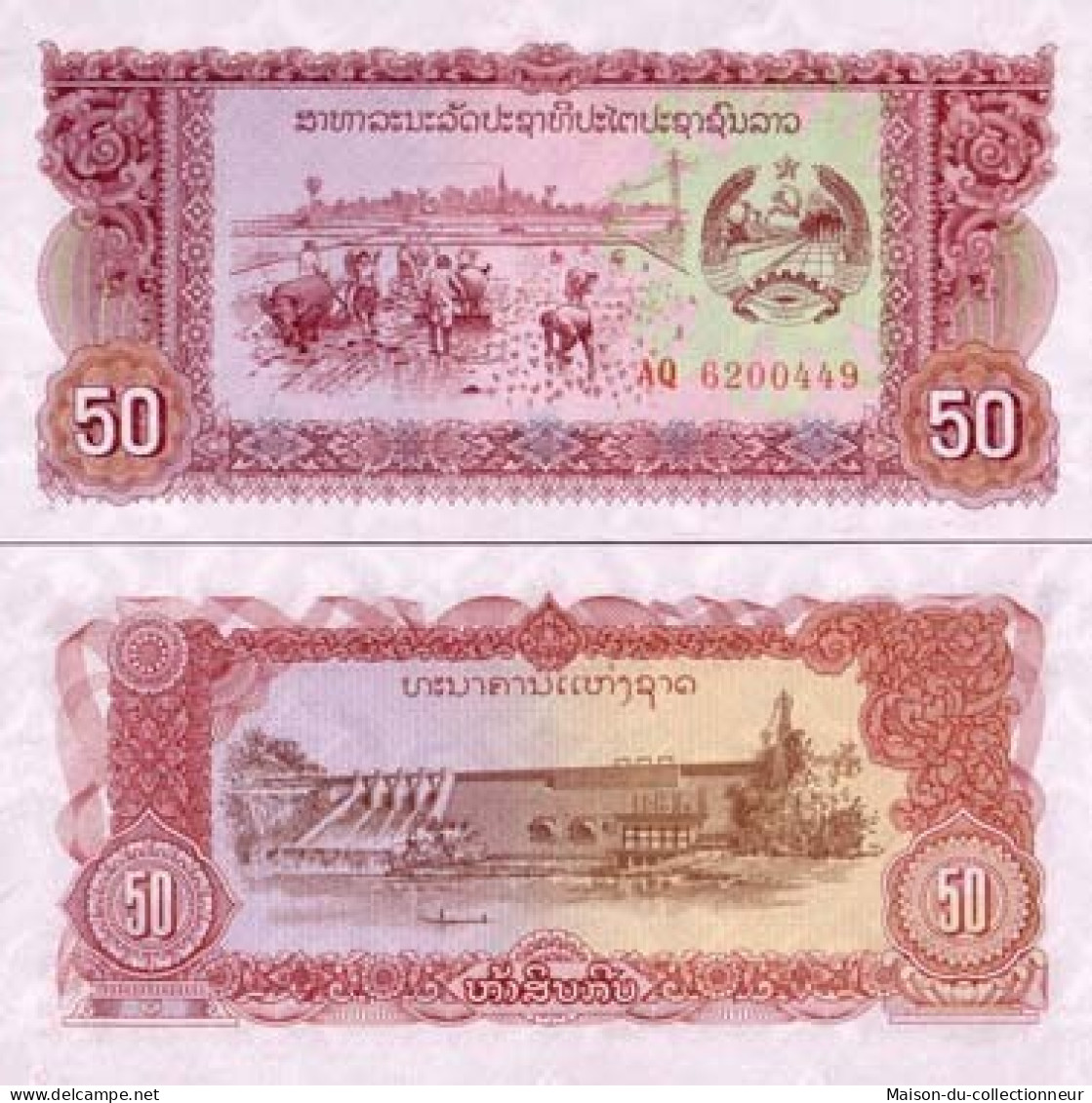 Billets De Banque Laos Pk N° 29 - 50 Kip - Laos