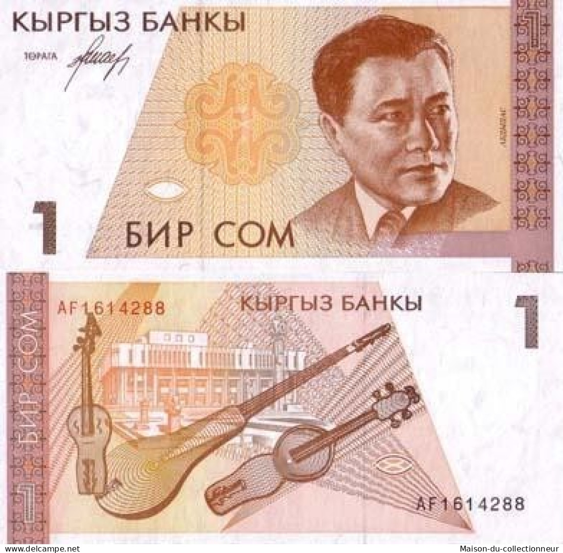 Billets De Banque Kirghizstan Pk N° 7 - 1 Som - Kirghizistan