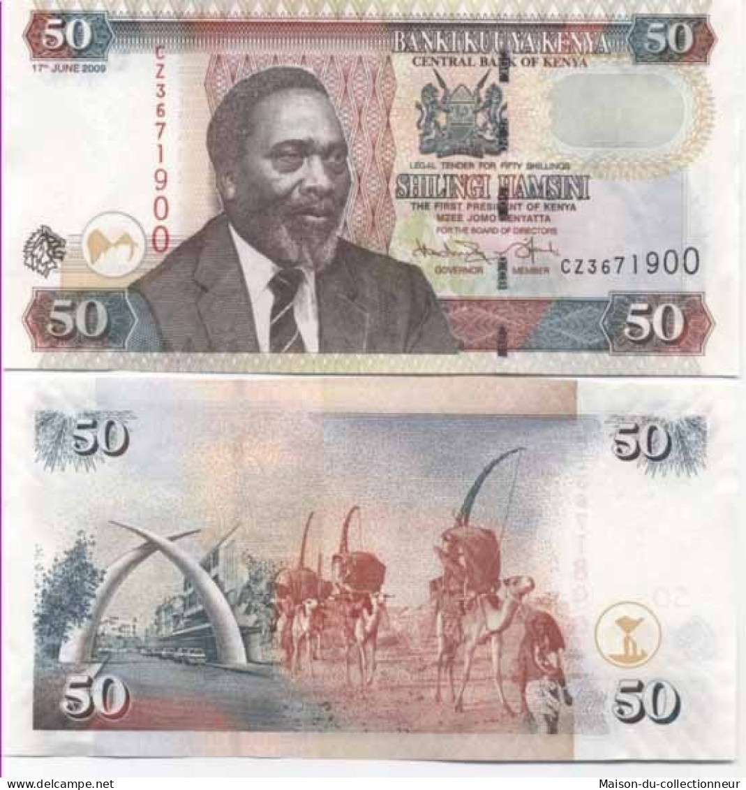 Billet De Banque Kenya Pk N° 47 - 50 Shilling - Kenya