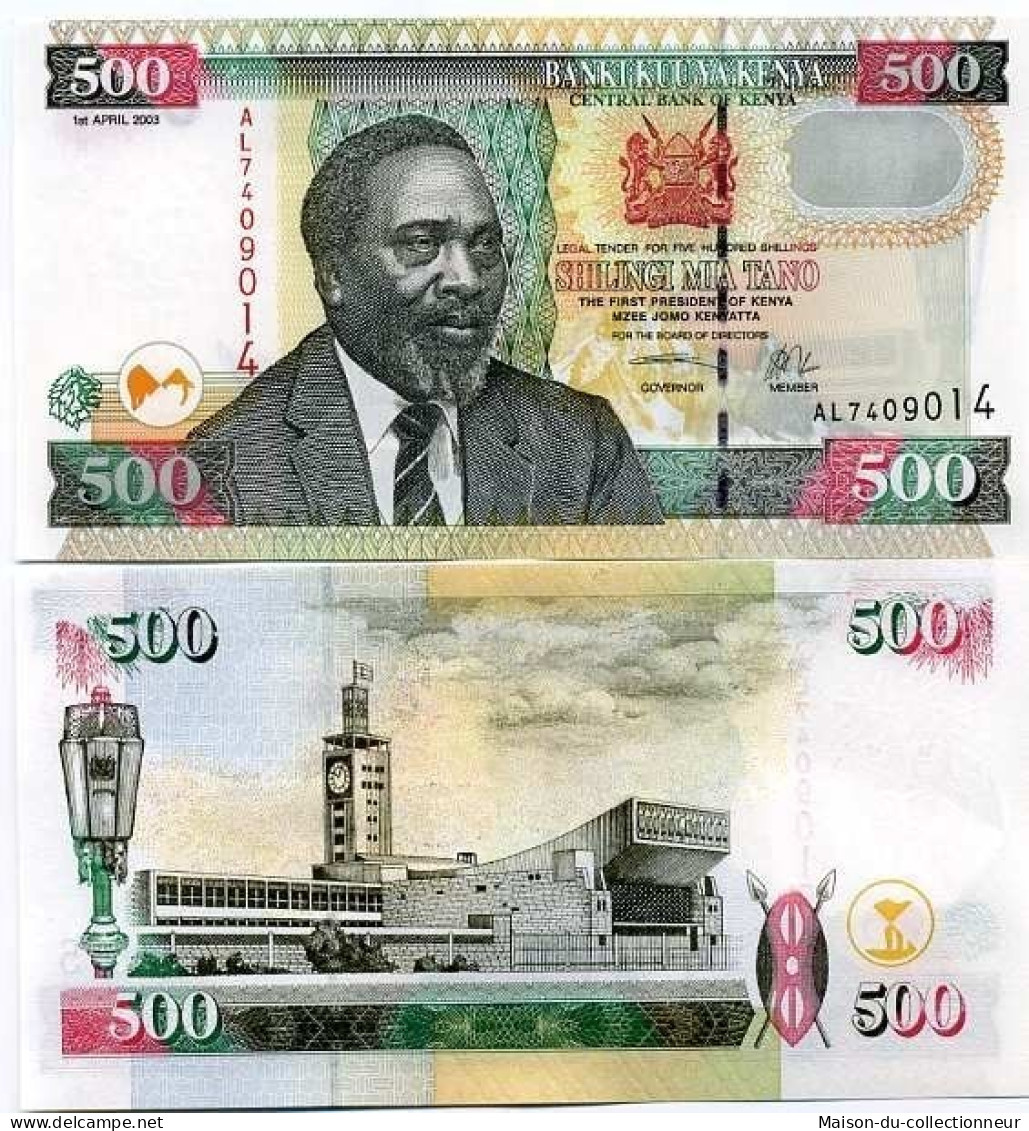 Billets Banque Kenya Pk N° 44 - 500 Shilling - Kenya