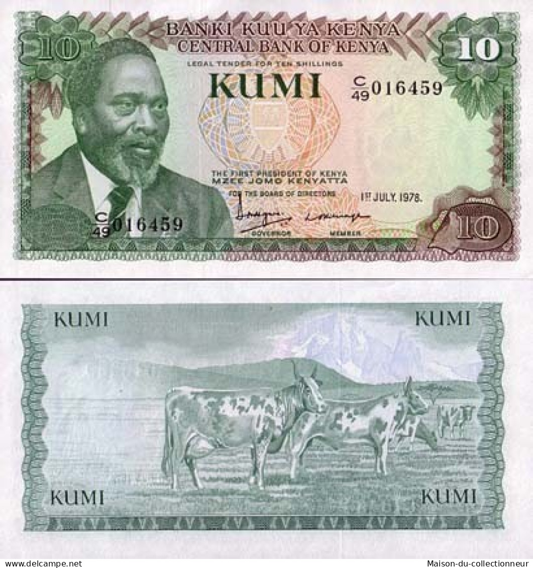 Billet De Collection Kenya Pk N° 16 - 10 Shilling - Kenya