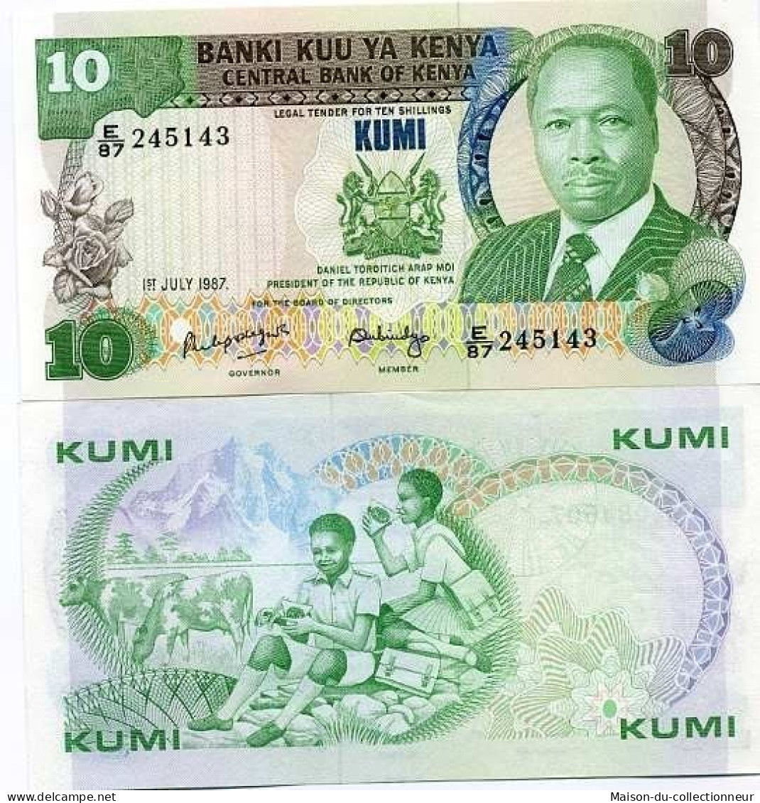 Billets Banque Kenya Pk N° 20 - 10 Shilling - Kenia