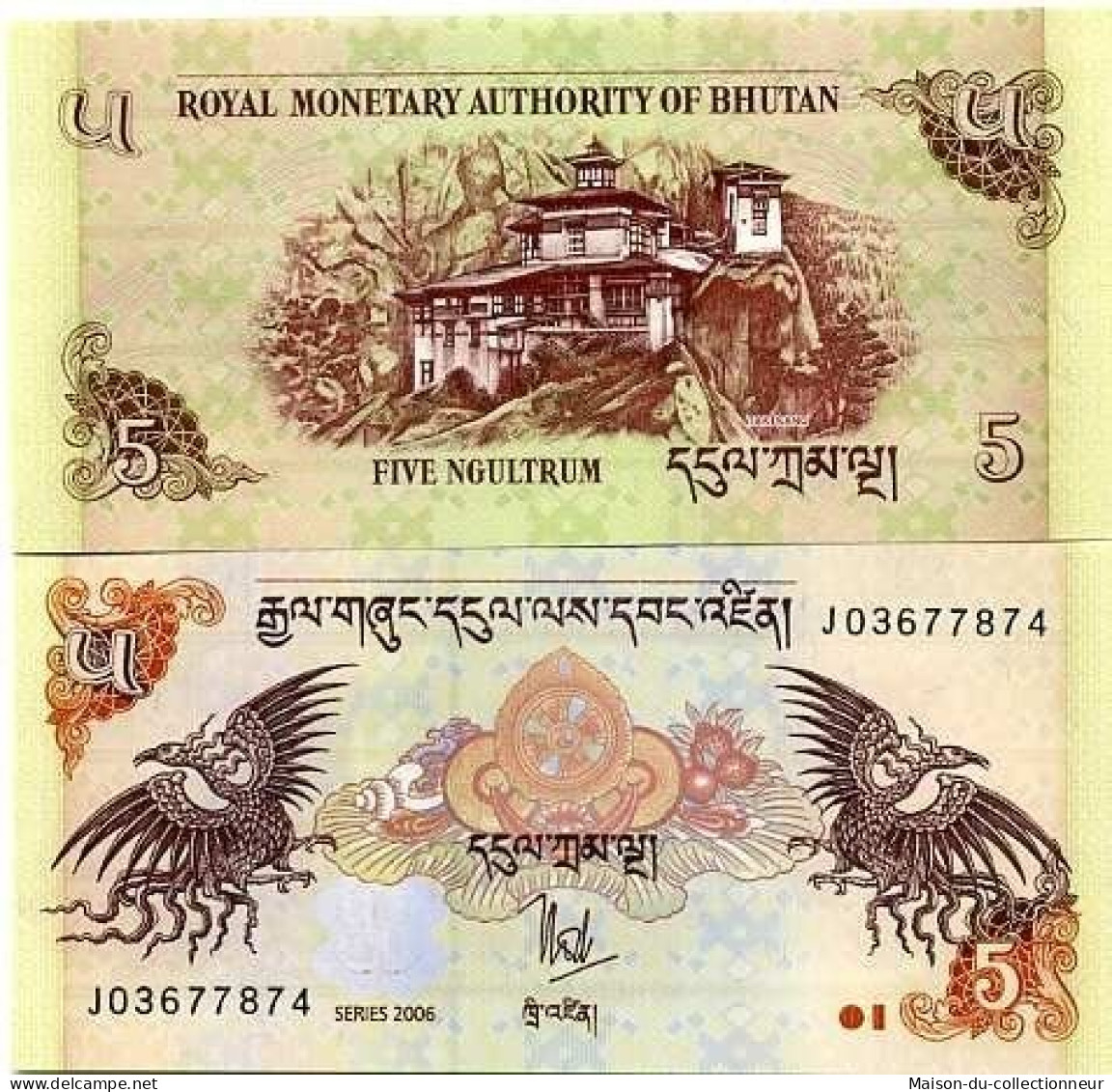 Billets Banque Bhoutan Pk N° 28 - 5 Ngultrum - Bhutan